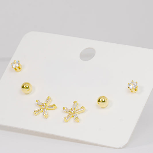Set topos dorados circulo y estrella