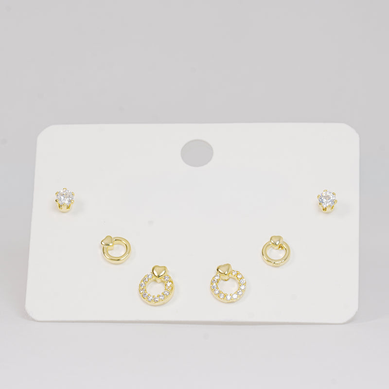 Set topos dorados circulos