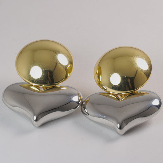Arete Chunky Doble Tono