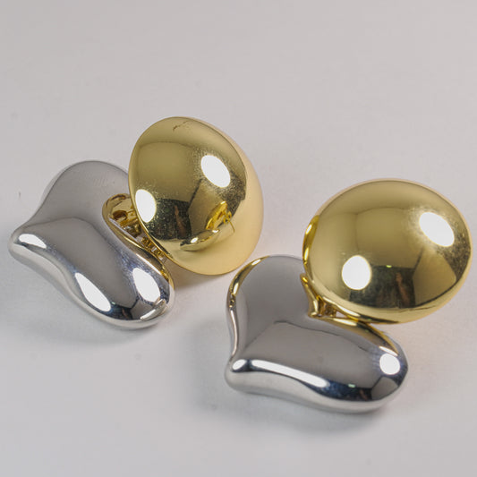 Arete Chunky Doble Tono