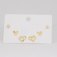 Set topos corazones dorados vista 1