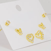 Set topos corazones dorados vista 2