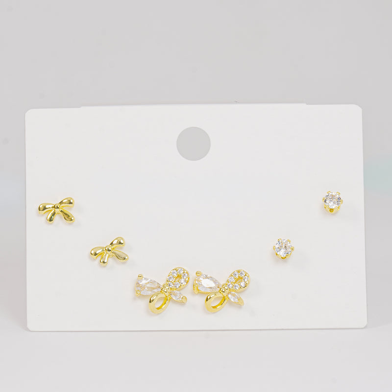 Set topos moño dorado y moño circones