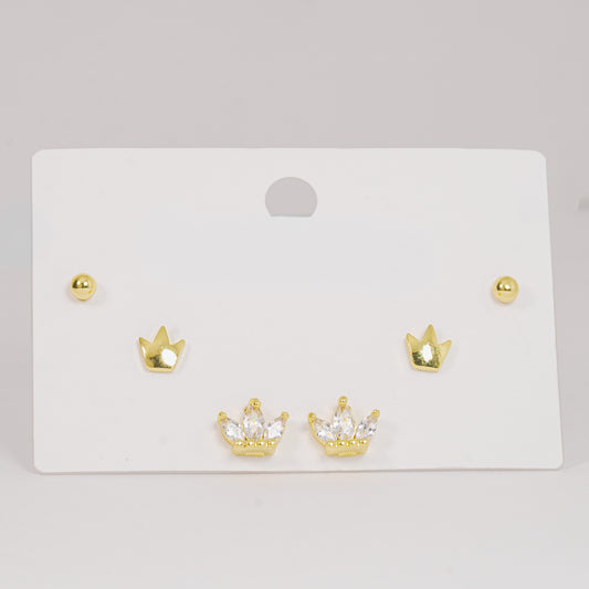 Set topos coronas doradas con circones
