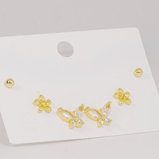 Set topos mariposas y flores circones