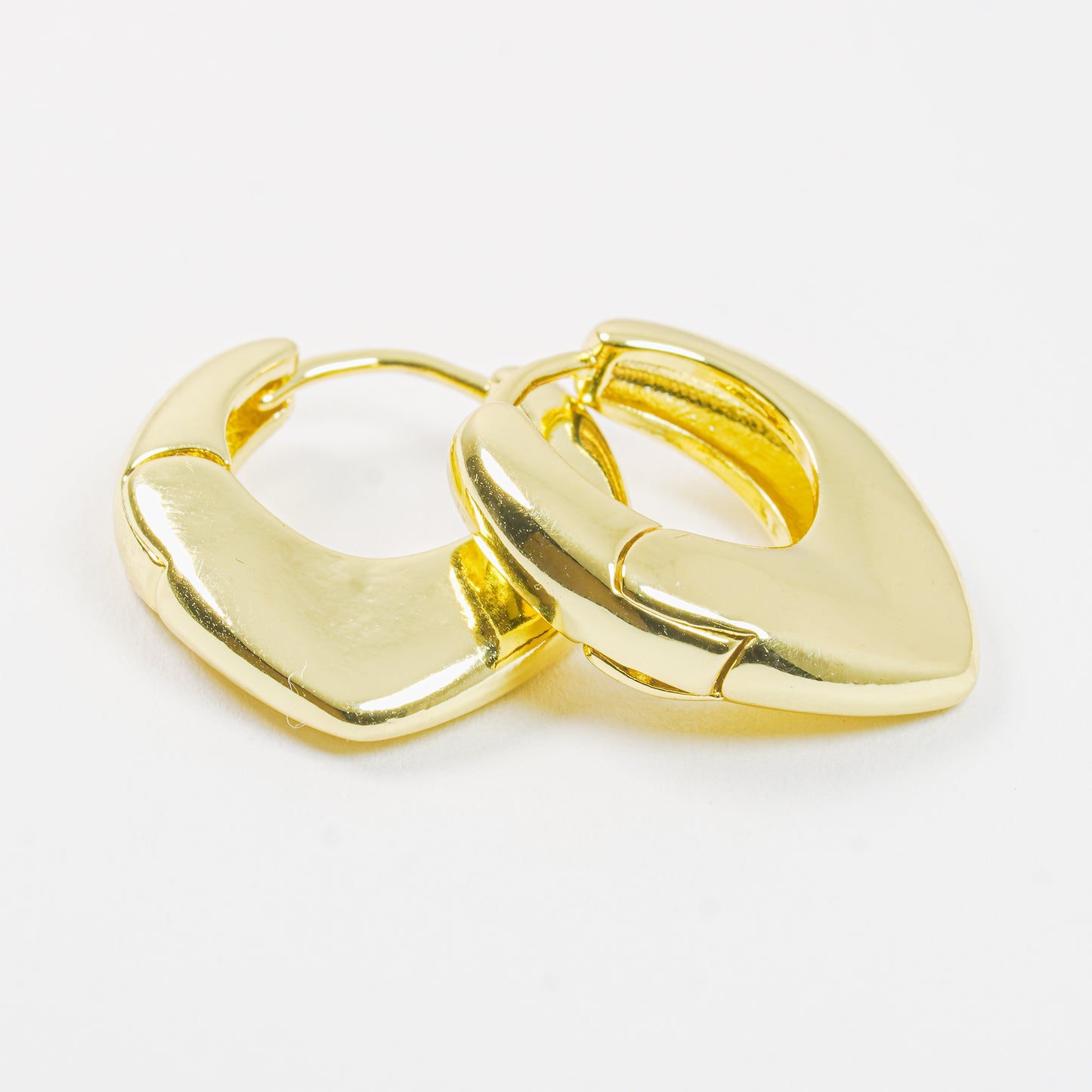 Candongas doradas corazón chuncky