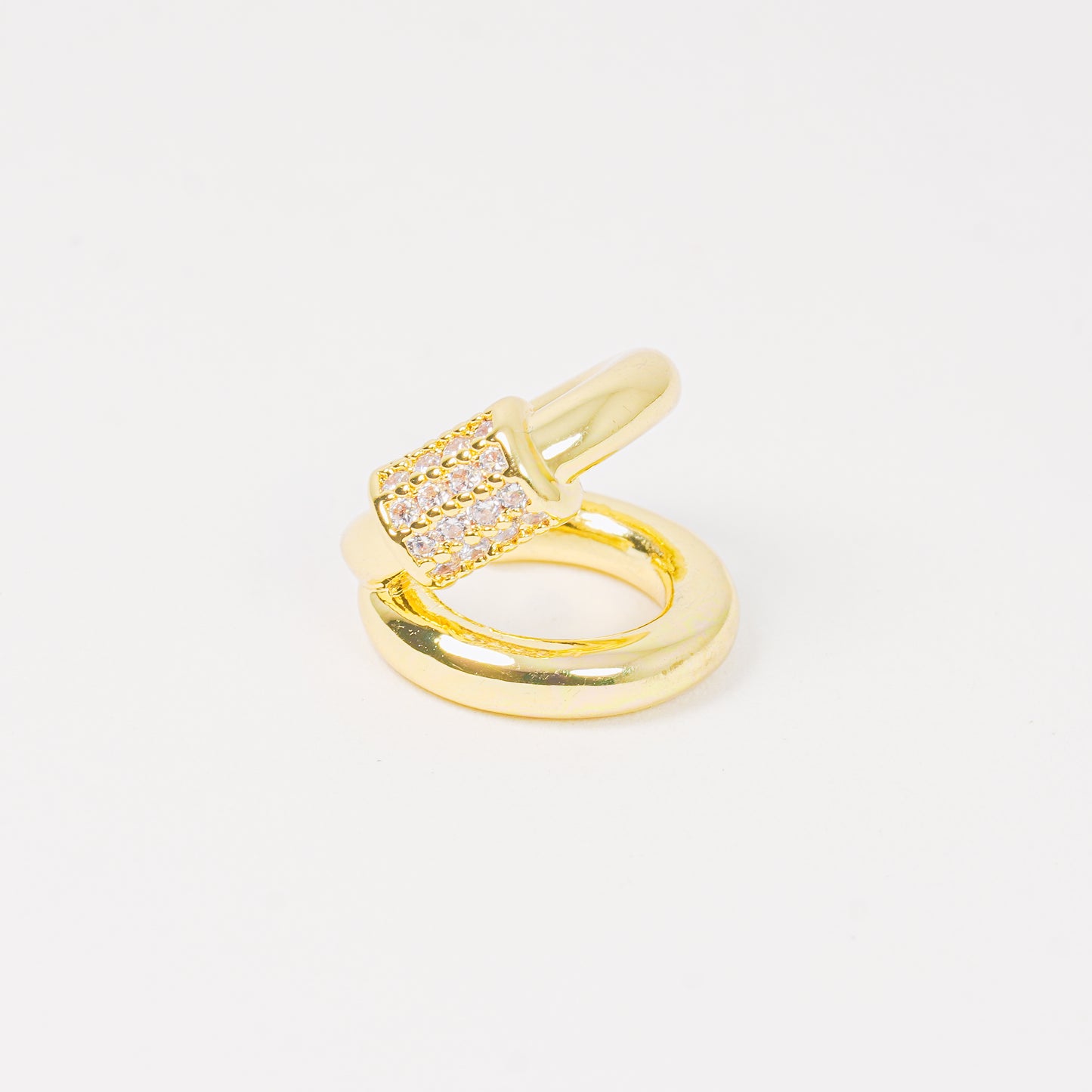 Earcuff Dorado Chunky Circón