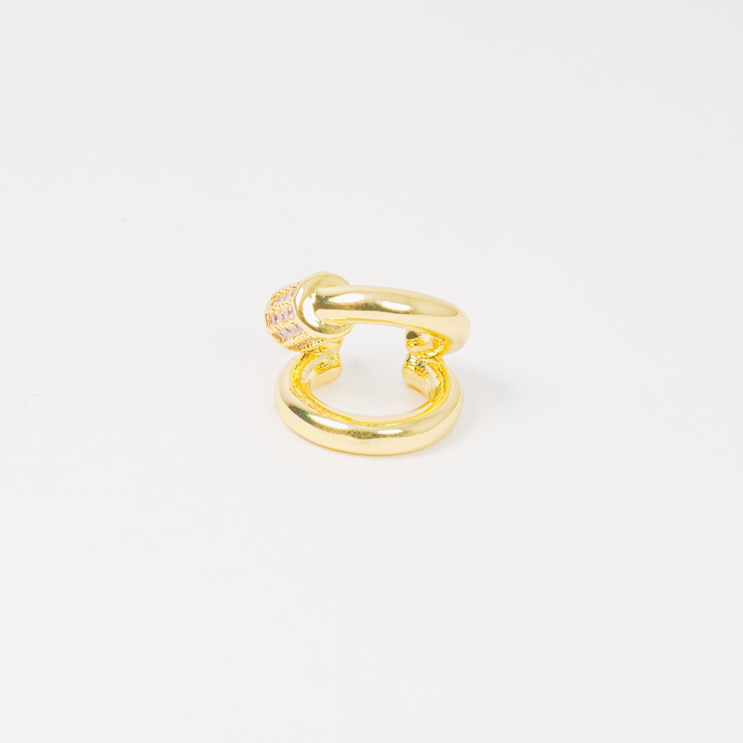 Earcuff Dorado Chunky Circón