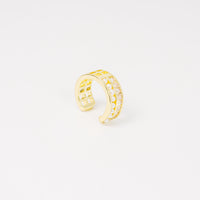 Earcuff Dorado Baguette Perlado vista 2