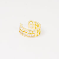 Earcuff Dorado Baguette Perlado vista 1