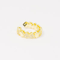 Earcuff Dorado Cuadritos vista 2