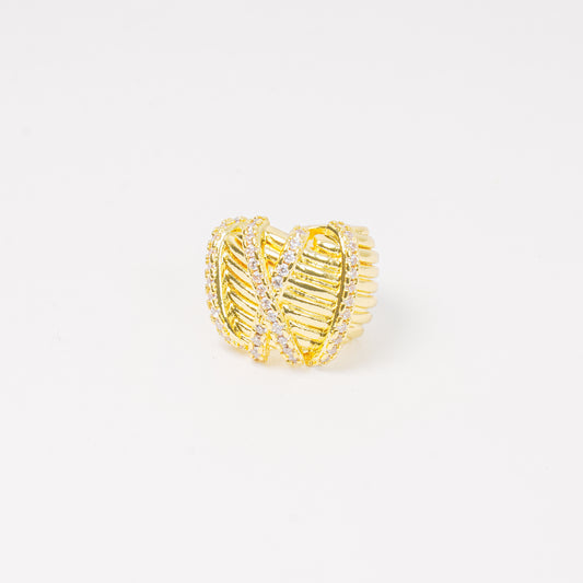 Earcuff dorado entrelazado