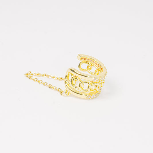 Earcuff eslabón brillante