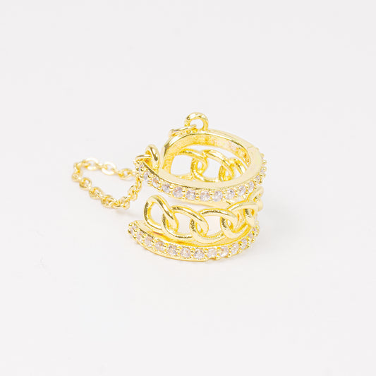 Earcuff eslabón brillante