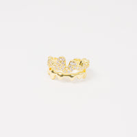 Earcuff dorado con siluetas vista 1