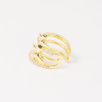 Earcuff dorado 3 aros vista 2