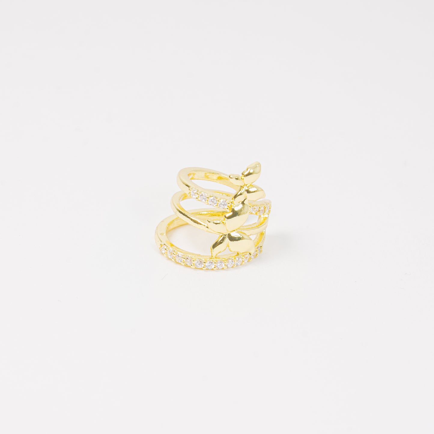 Earcuff dorado 3 aros