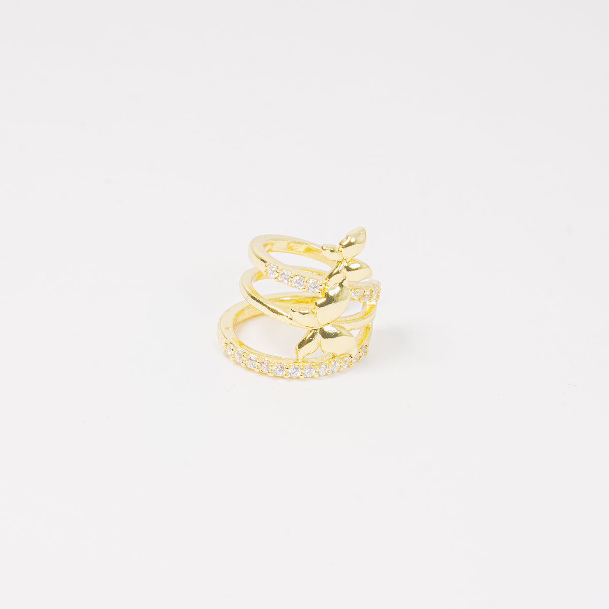 Earcuff dorado 3 aros