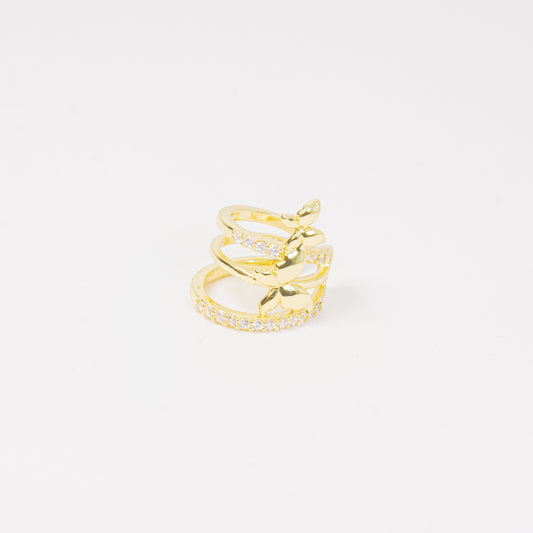 Earcuff dorado 3 aros