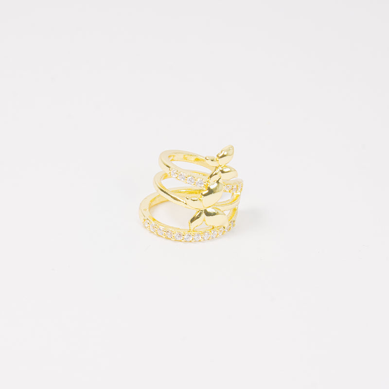 Earcuff dorado 3 aros