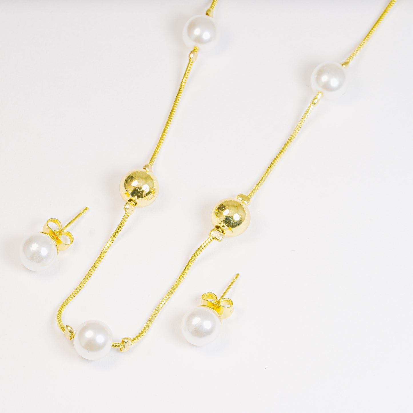 Set Perlas Con Dorado