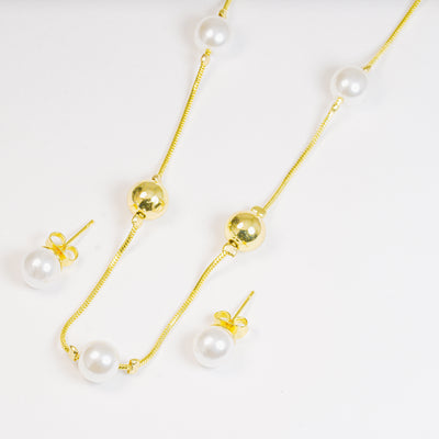 Set Perlas Con Dorado