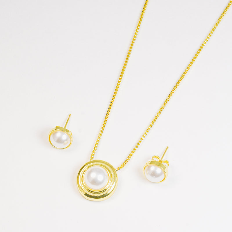 Set Perlas Con Dorado Central