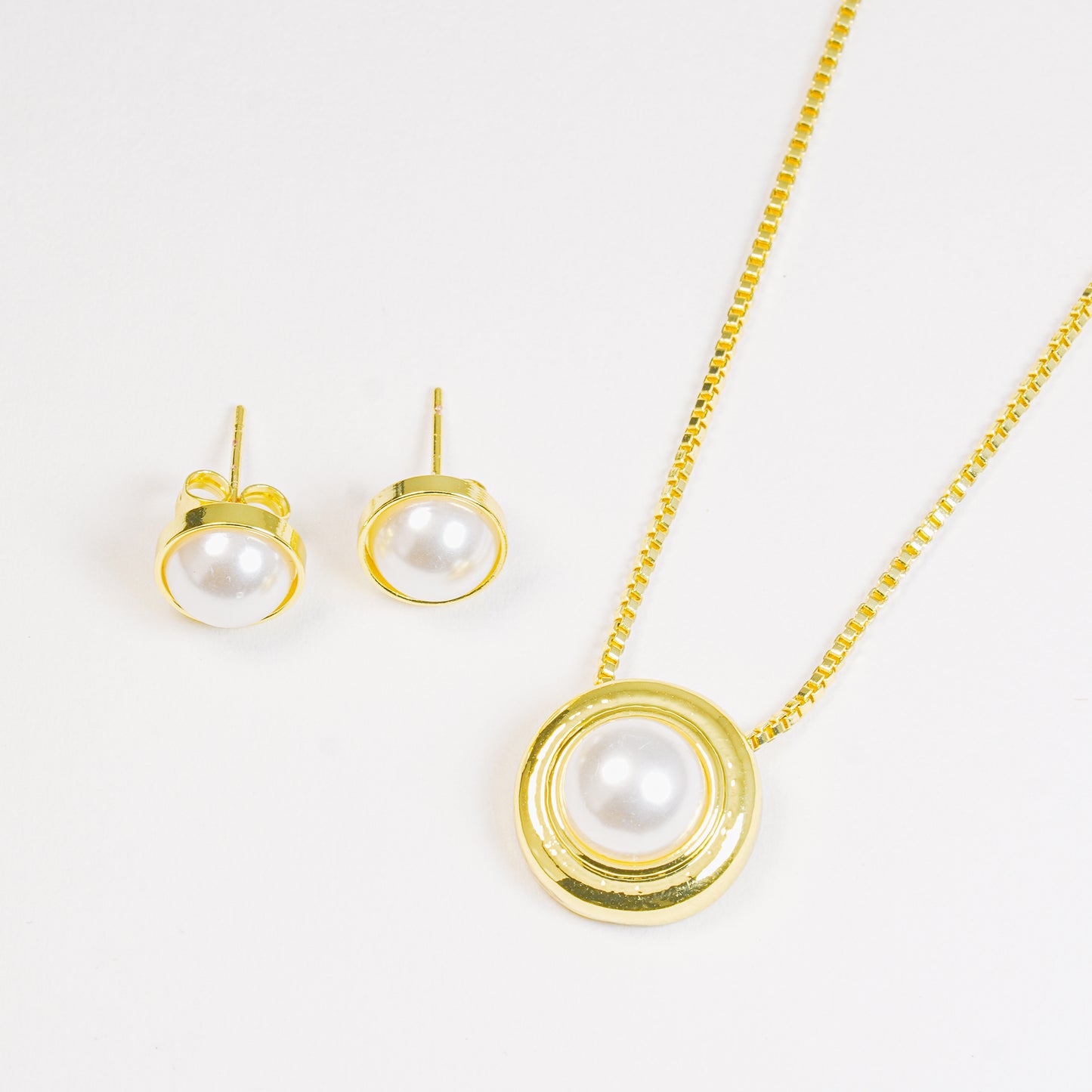 Set Perlas Con Dorado Central