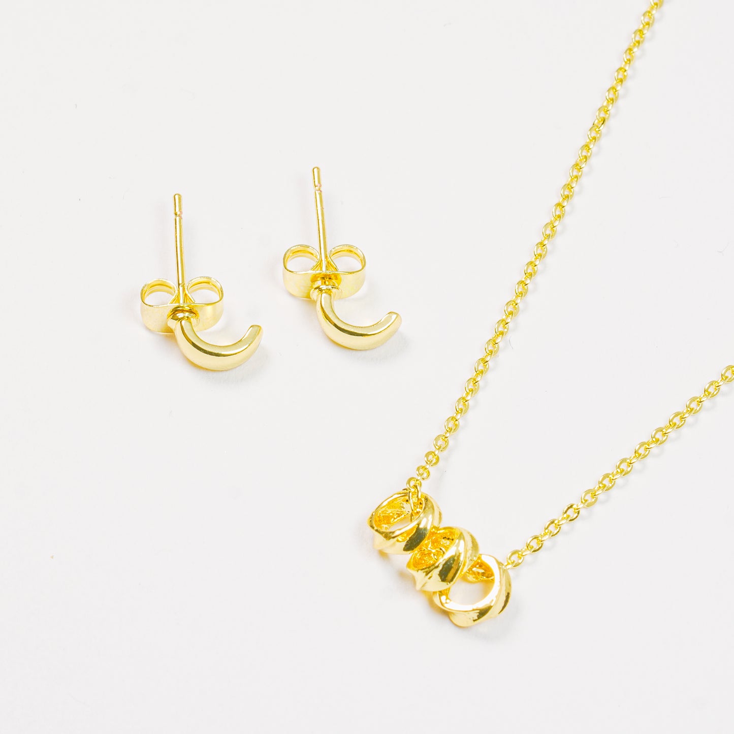 Set En Espiral Dorado