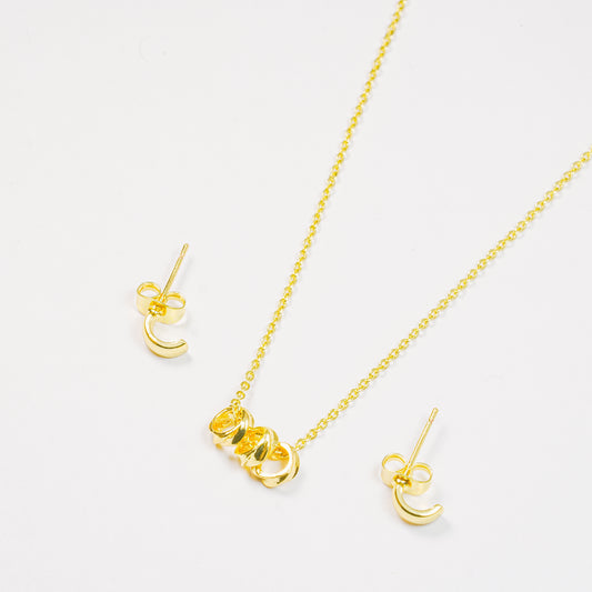 Set En Espiral Dorado