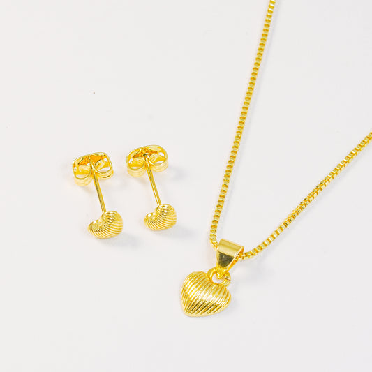 Set Corazón Texturado