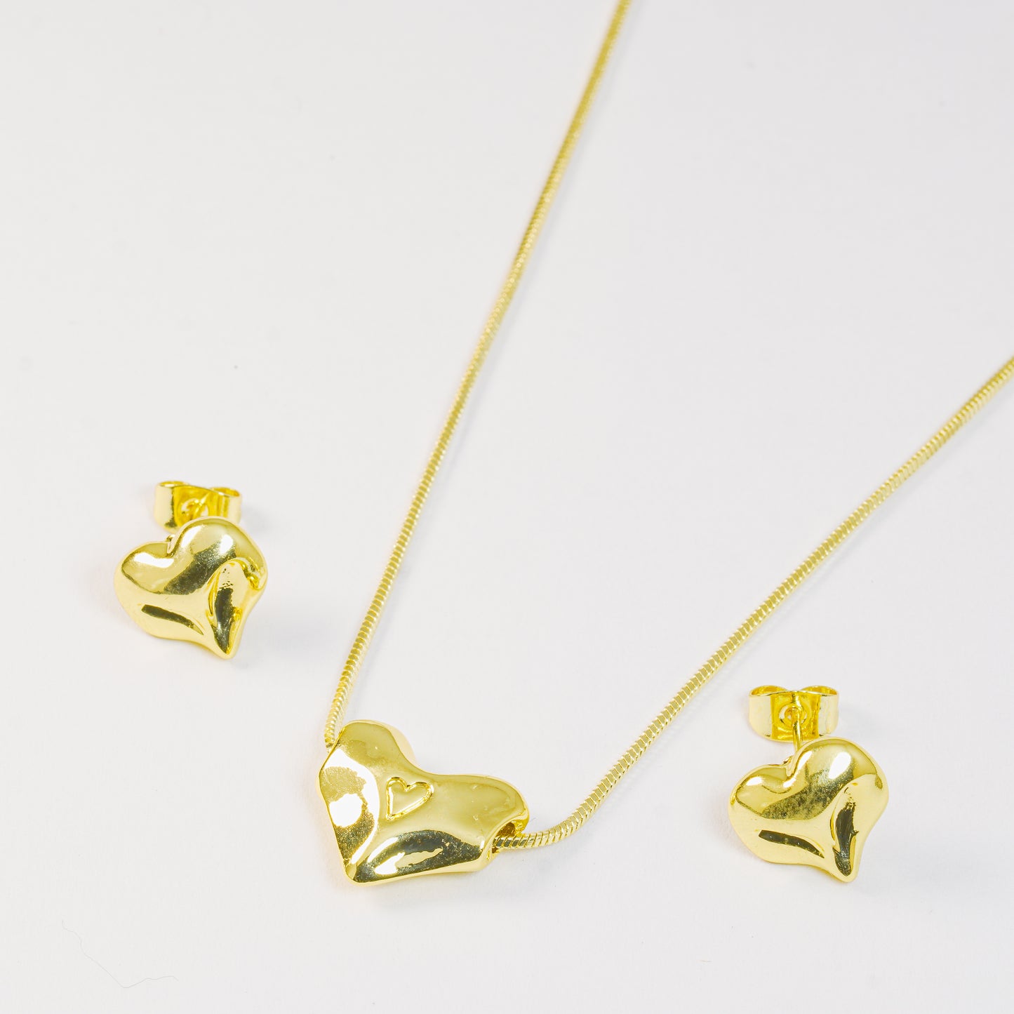 Set collar corazón chunky