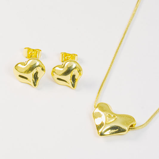Set collar corazón chunky