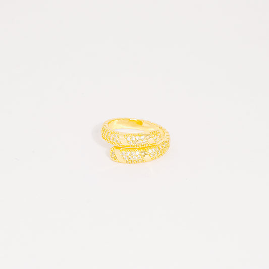 Anillo Dorado Esferas Circón