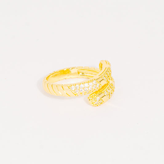 Anillo Dorado Esferas Circón