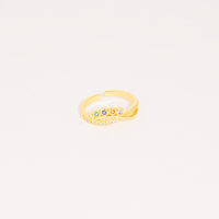 Anillo Dorado Bisel Infinito vista 1