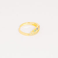 Anillo Dorado Bisel Infinito vista 2