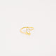 Anillo dorado infinito brillante