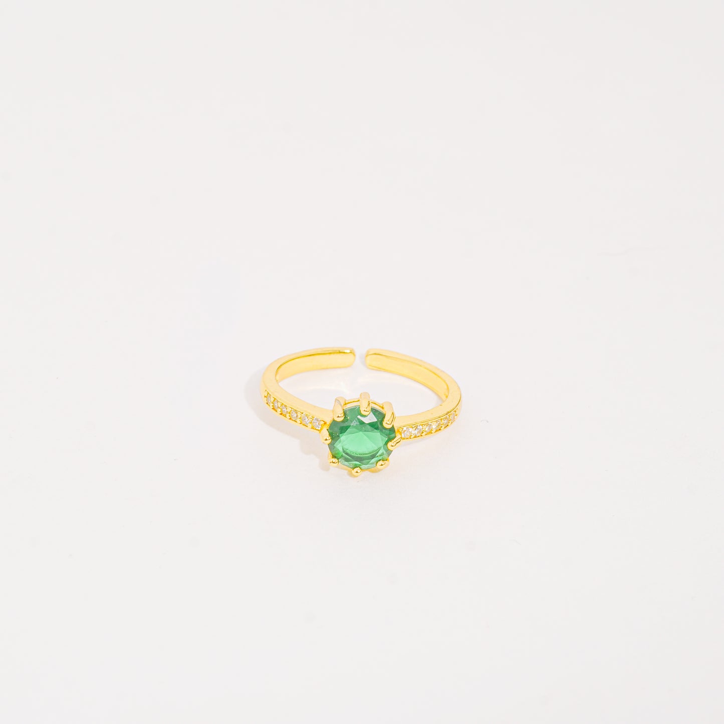 Anillo Dorado Piedra Lux