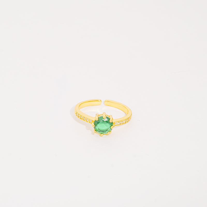Anillo Dorado Piedra Lux