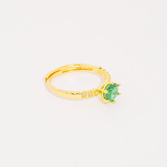 Anillo Dorado Cristal