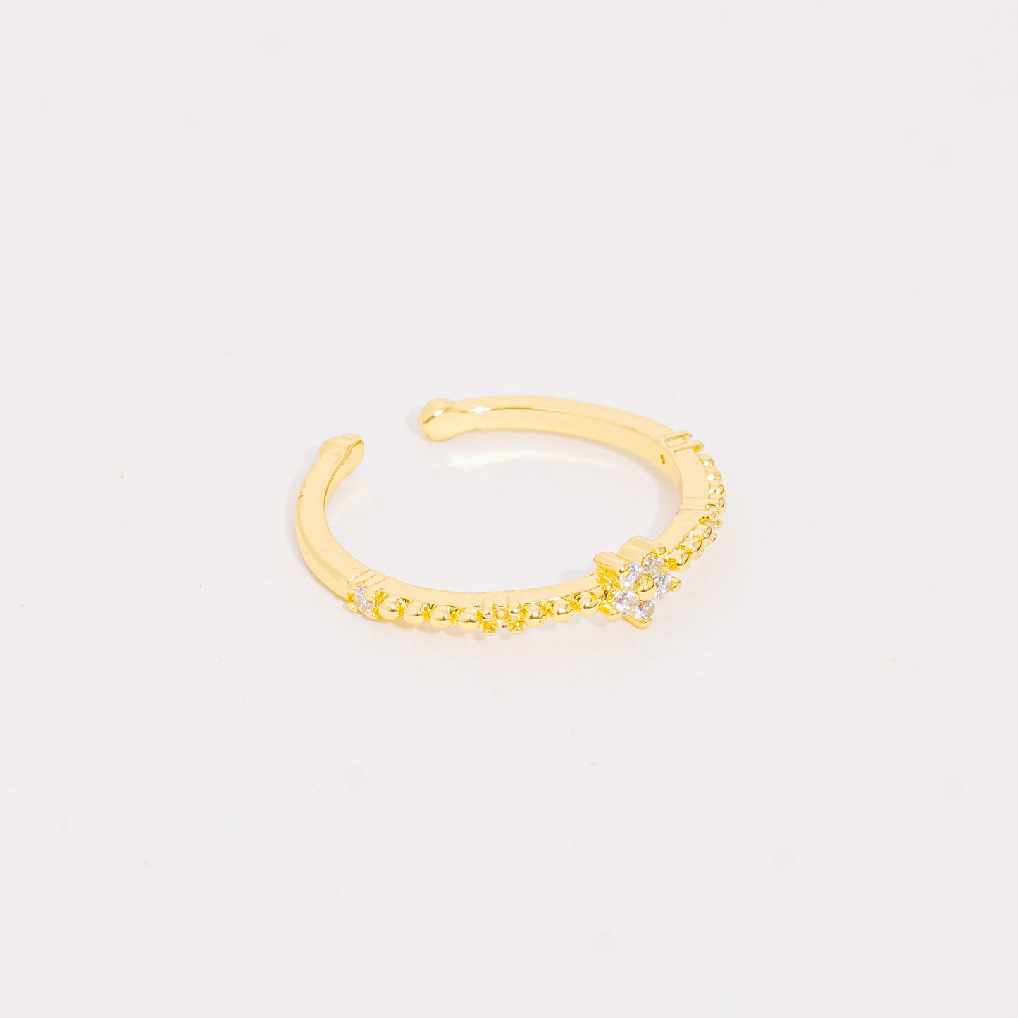 Anillo Dorado Mini Flor