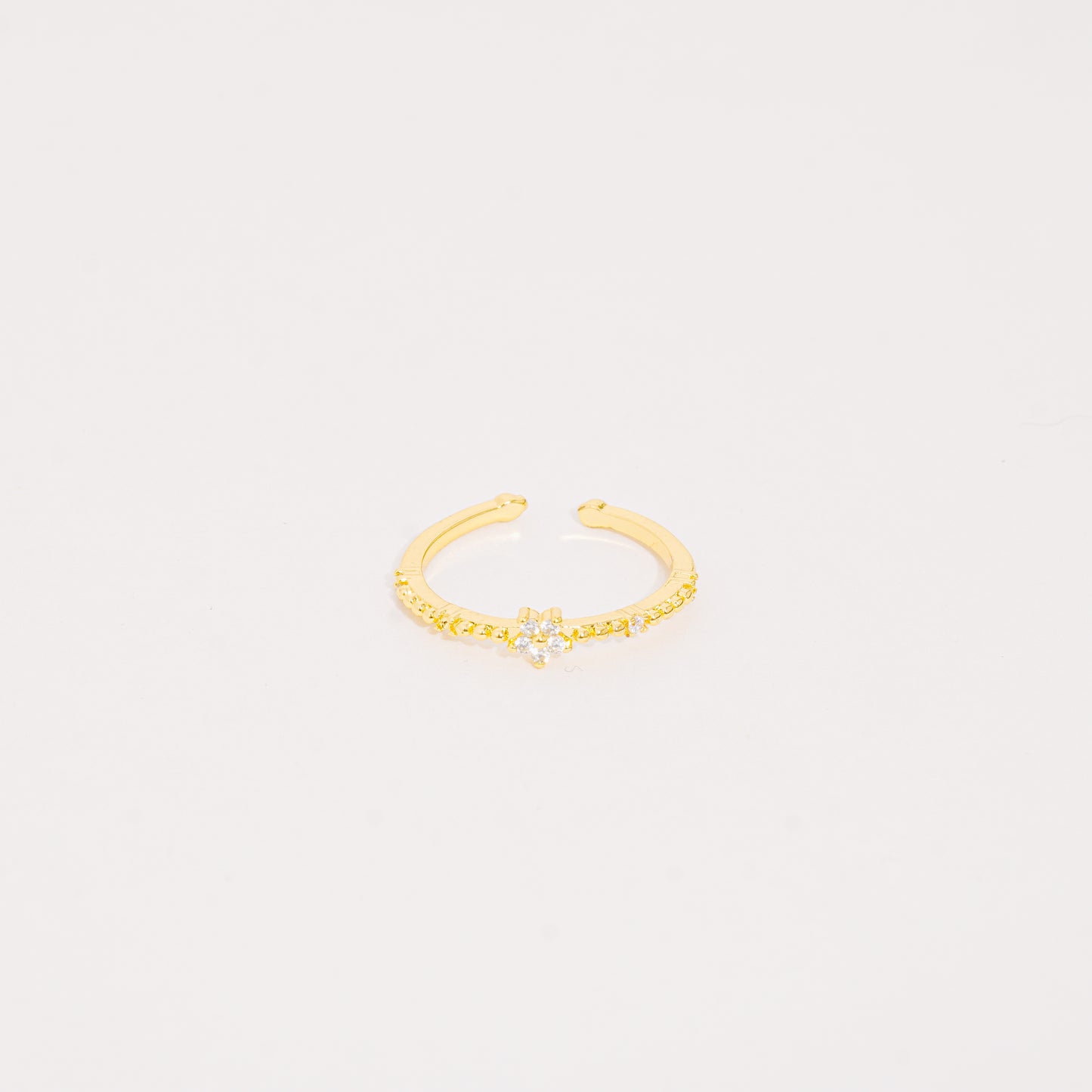 Anillo Dorado Mini Flor