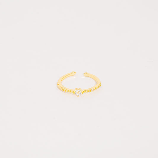 Anillo Dorado Mini Flor