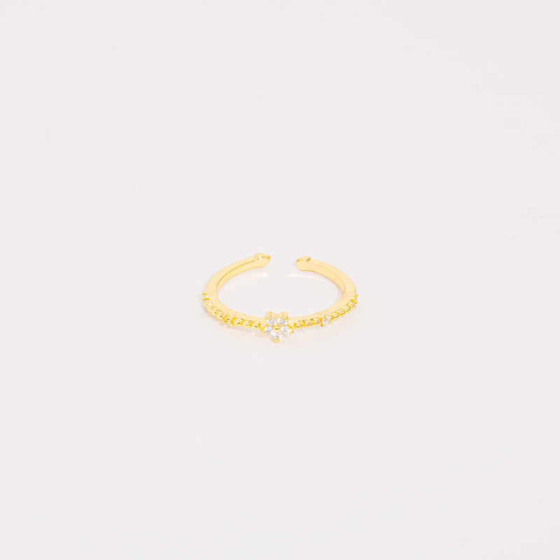 Anillo Dorado Mini Flor