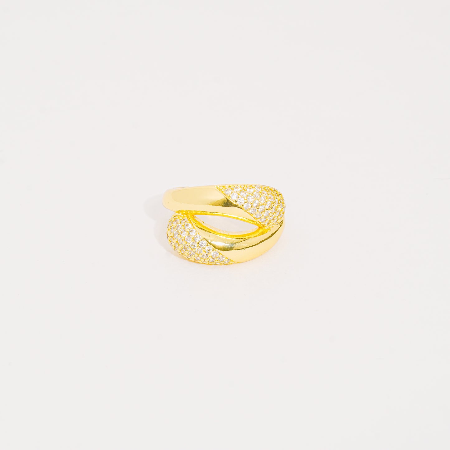 Anillo Chunky dorado ajustable