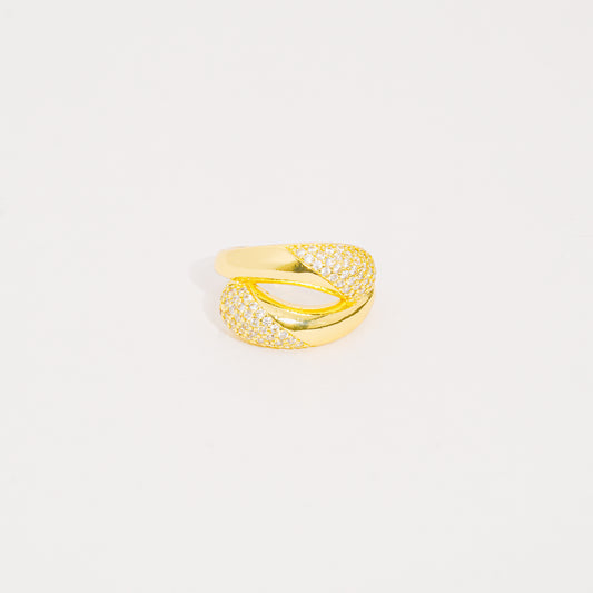 Anillo Chunky dorado ajustable