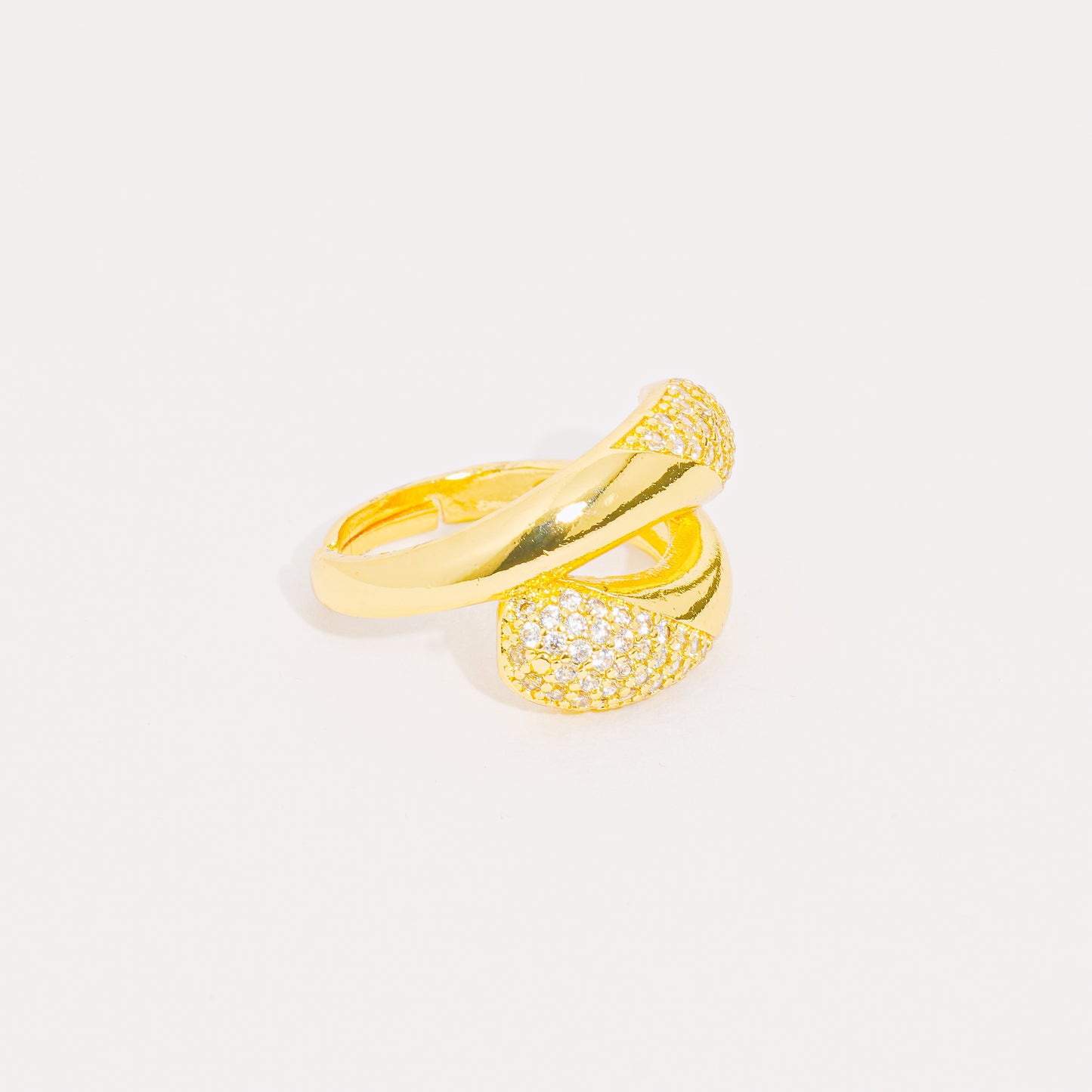Anillo Chunky dorado ajustable