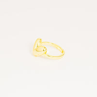 Anillo Chunky Dorado Corazón Alma vista 2
