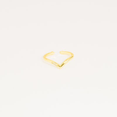 Anillo dorado rústico